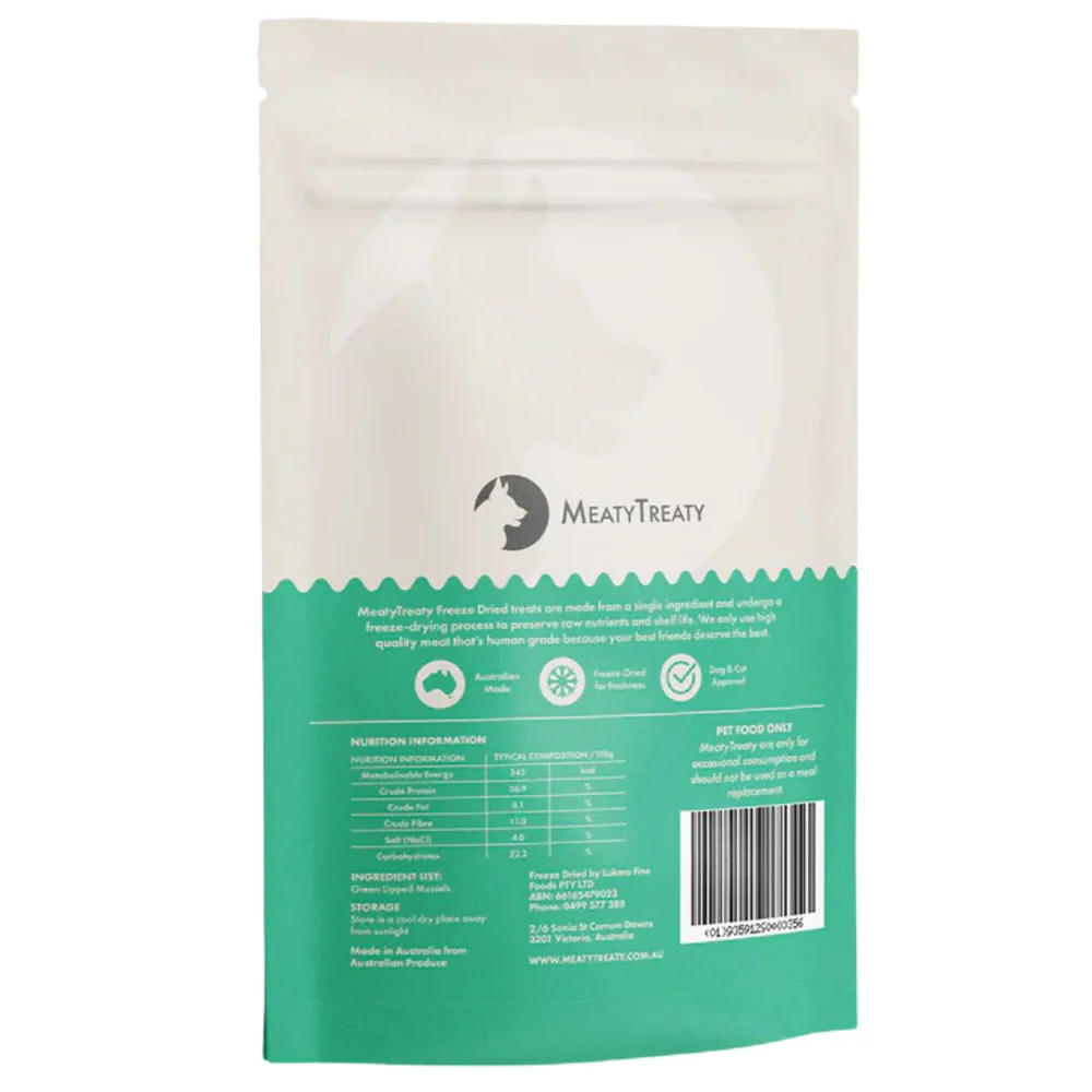Meaty Treaty Freeze Dried Green Lip Mussel 50g - Image 2