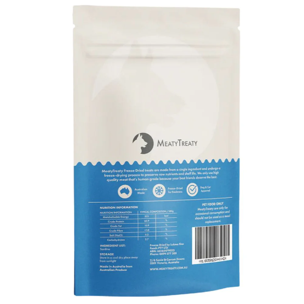 Meaty Treaty Freeze Dried Whole Sardine 100g - Image 2