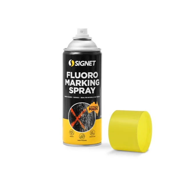 spray paint on a can with an open cup yellow color