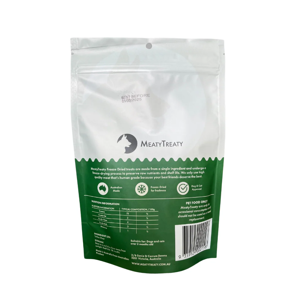 Meaty Treaty Freeze Dried Turkey 80g - Image 2