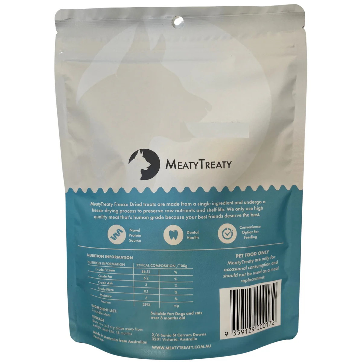Meaty Treaty Freeze Dried Crocodile 50g - Image 2