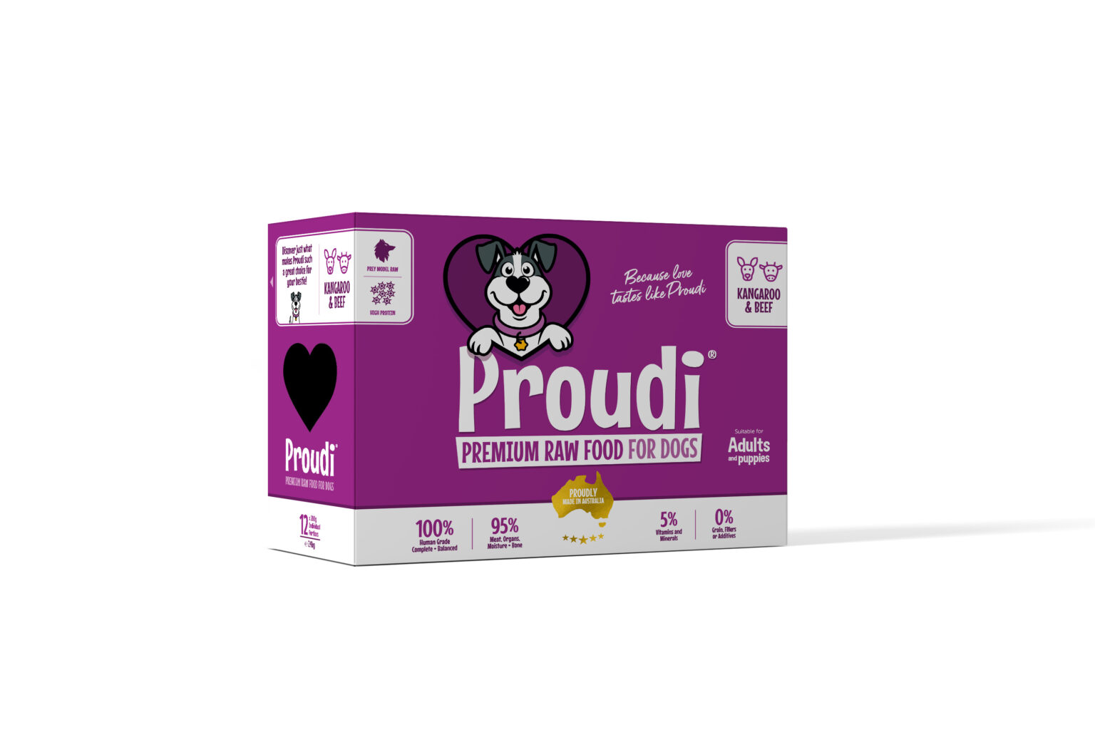 Proudi Kangaroo & Beef Patties 2.4kg