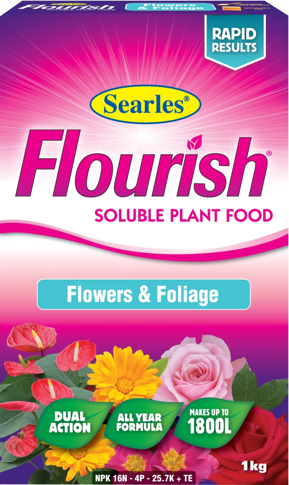 Searles Flourish Soluble Plant Food Flowers & Foliage 1kg