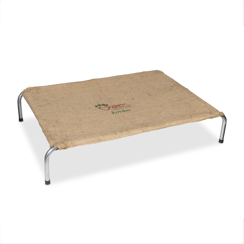 Hessian/Jute Raised Dog Bed